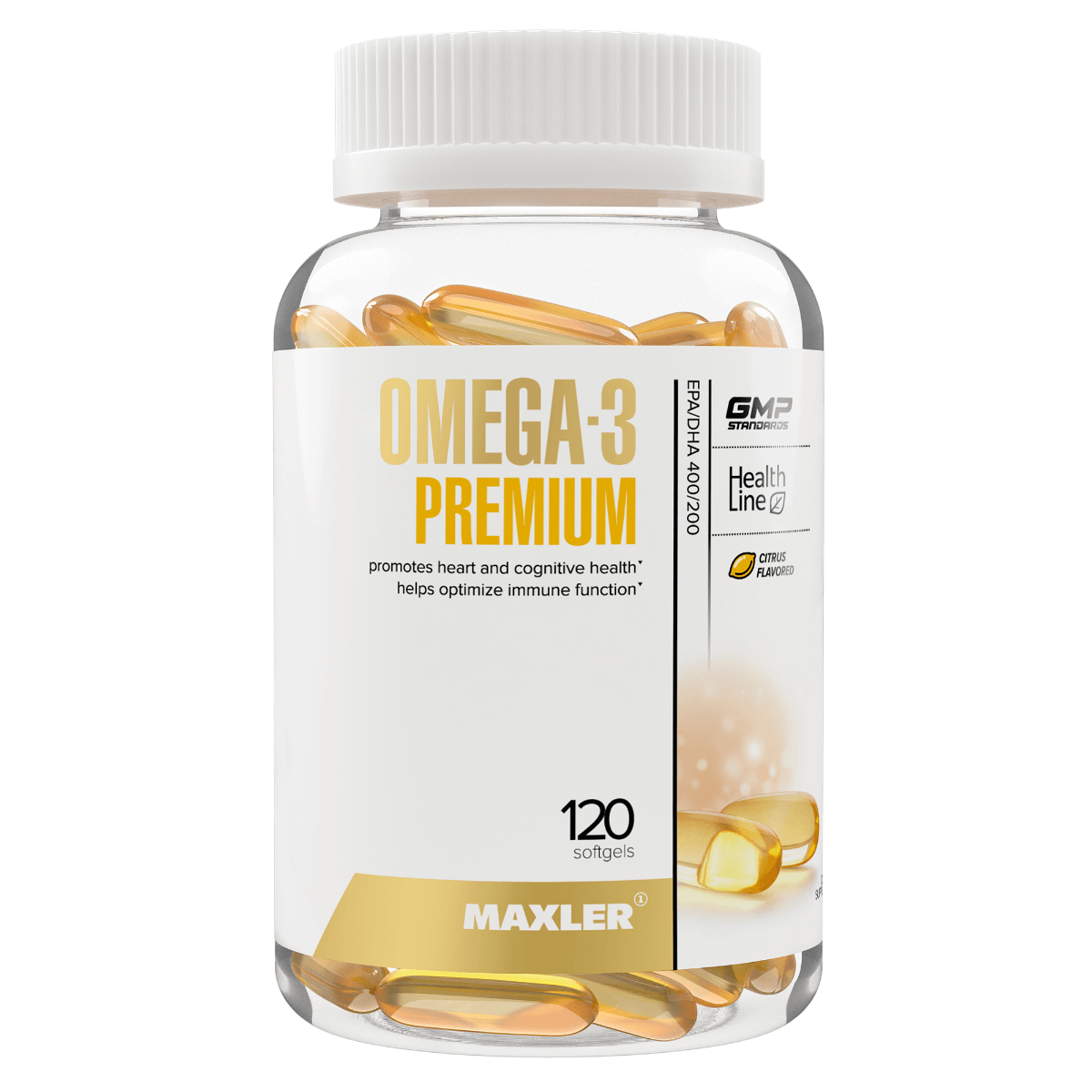 

Омега Omega-3 Premium, 120 капсул, MAXLER