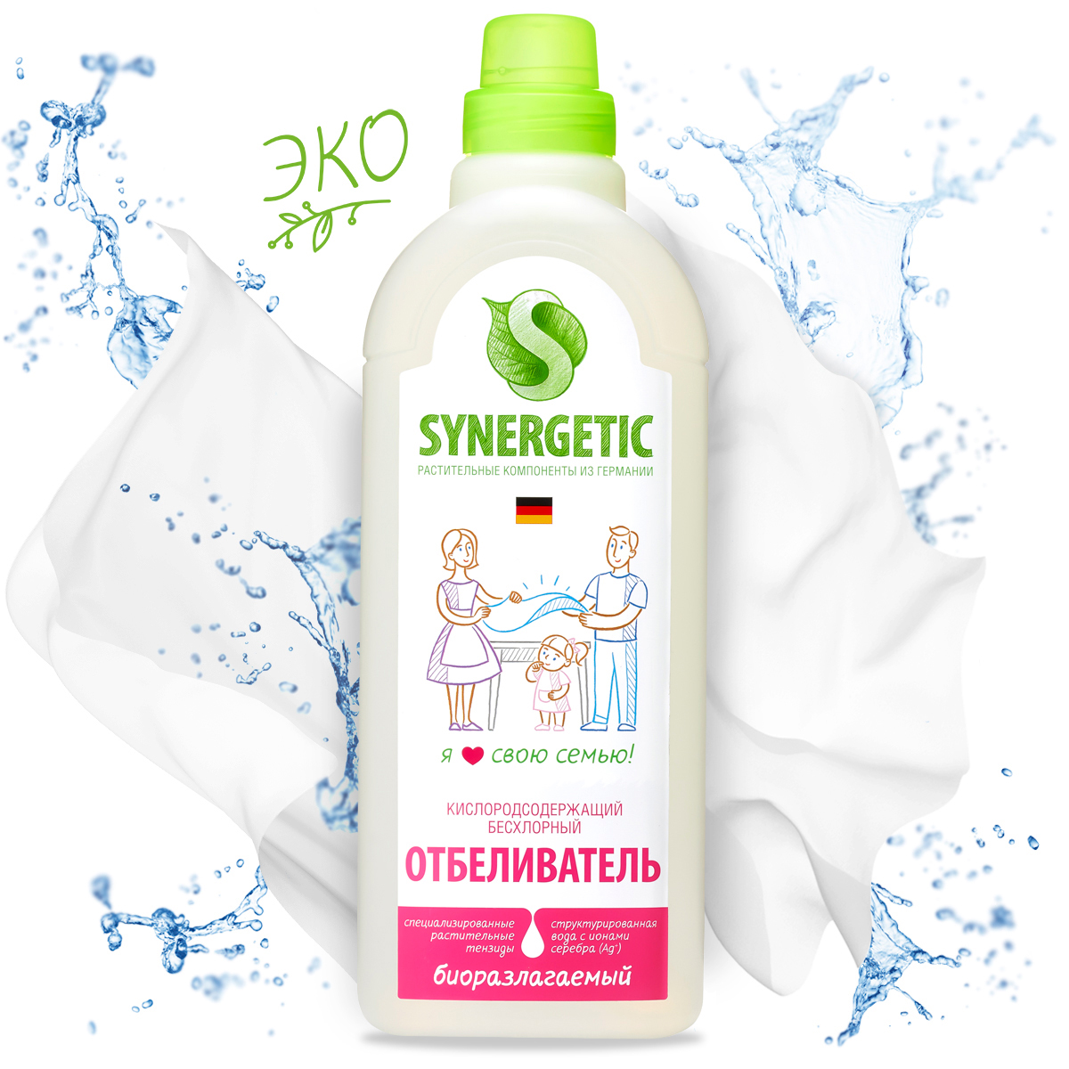 

Кислородный отбеливатель, 1 л, Synergetic