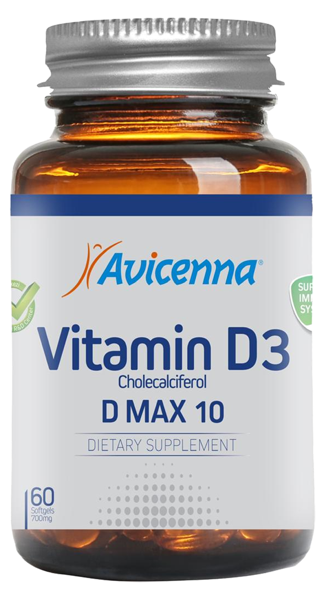 Витамин D3 MAX10, 10000МЕ, 60 капсул, Avicenna - фото 1