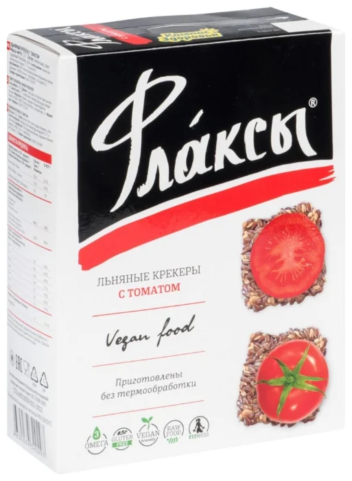 

Флаксы с томатом, 150 гр, Компас Здоровья