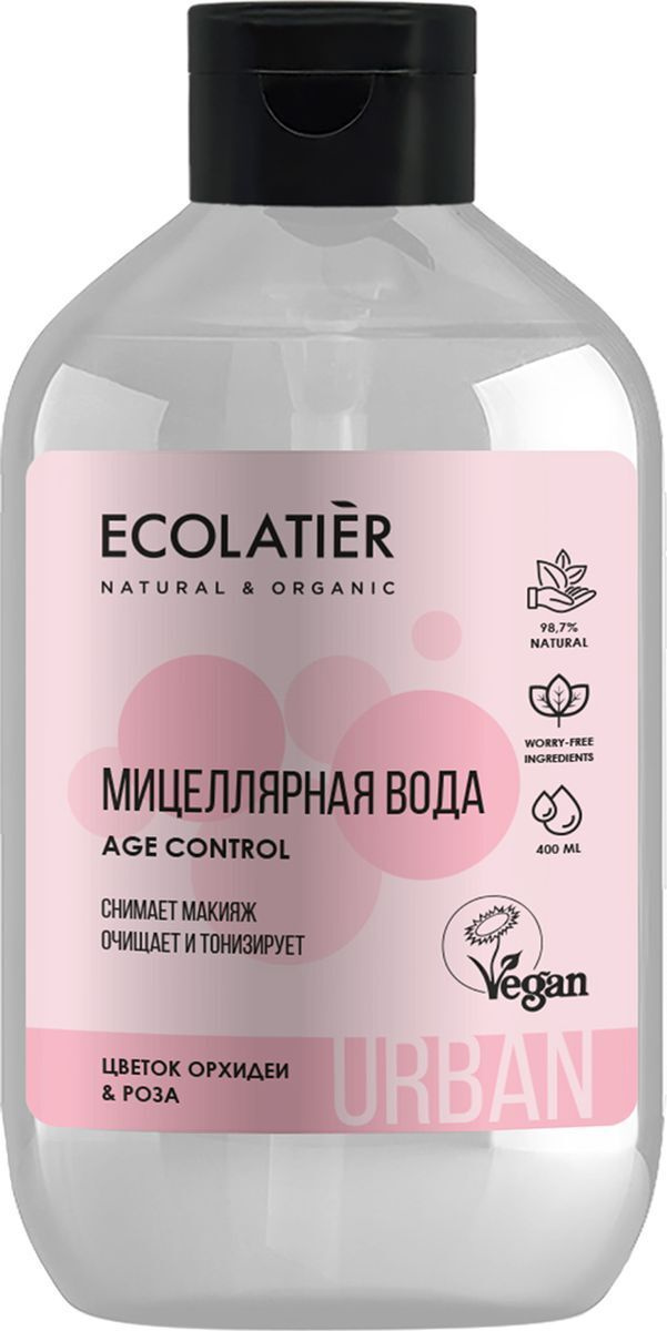 

Мицеллярная вода для снятия макияжа цветок орхидеи & роза, 400 мл, Ecolatier