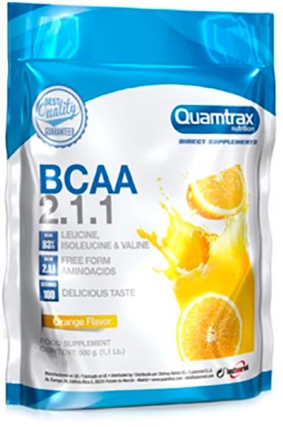 BCAA 2.1.1, вкус апельсин, 500 гр, Quamtrax