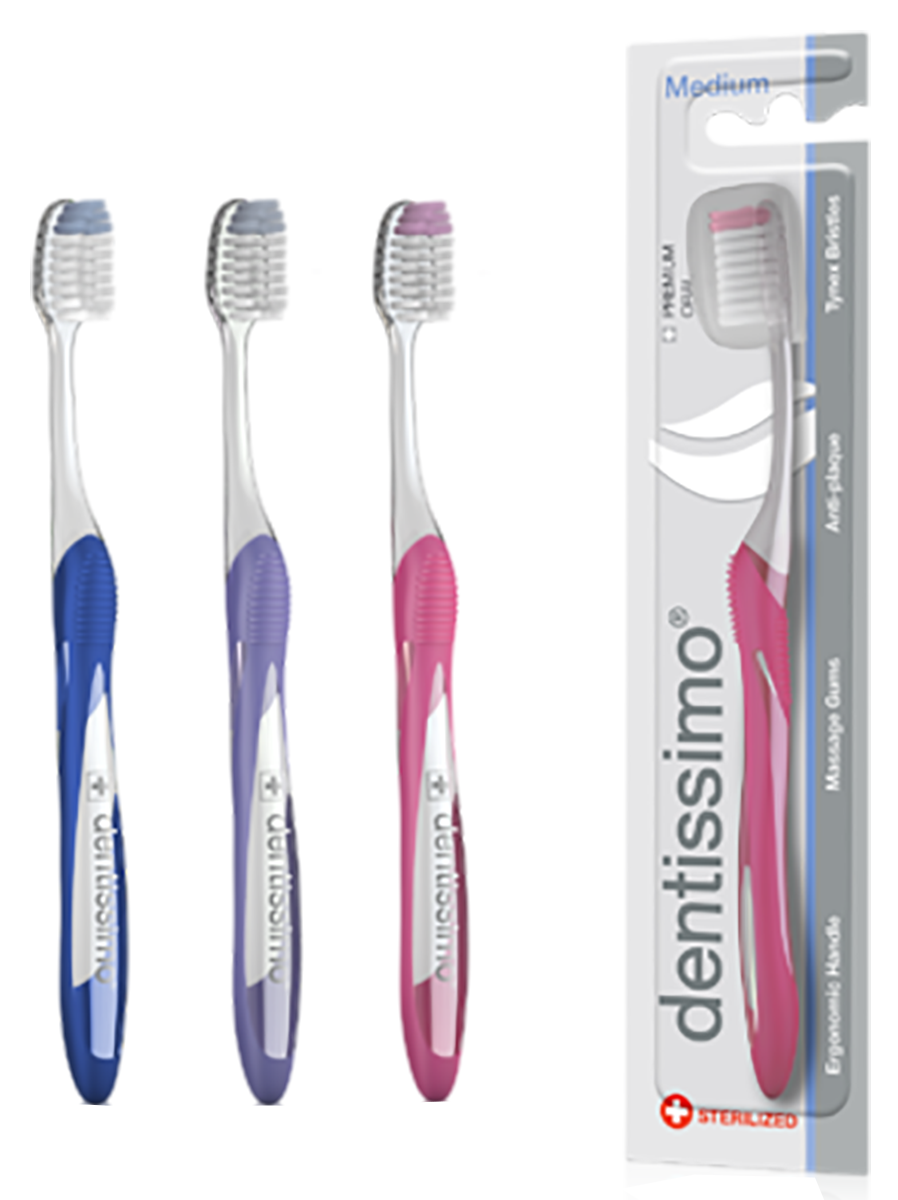 

Зубная щетка Medium Antiplaque средней жесткости, DENTISSIMO