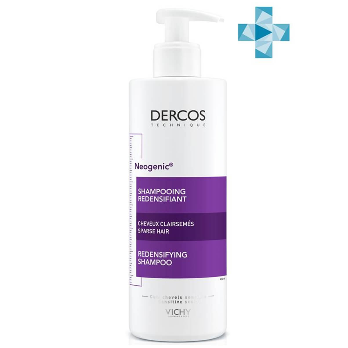 Dercos NEOGENIC Шампунь для повышения густоты волос, 400 мл, VICHY