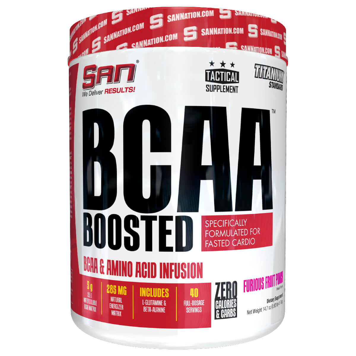 

Аминокислоты BCAA Boosted, фруктовый пунш, 417 г, SAN