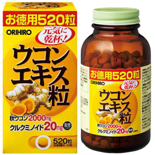 Экстракт куркумы, 520 таблеток, ORIHIRO
