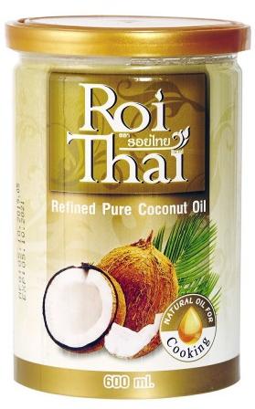 Рафинированное  100%  кокосовое масло, 600 мл, Roi Thai