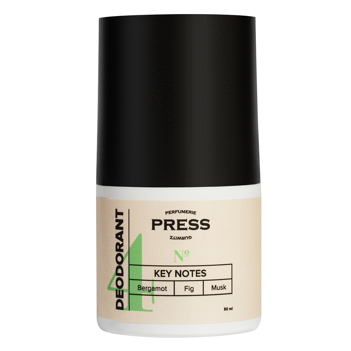 

Дезодорант-антипресперант шариковый № 4 Bergamot, Fig, Musk, Press Gurwitz