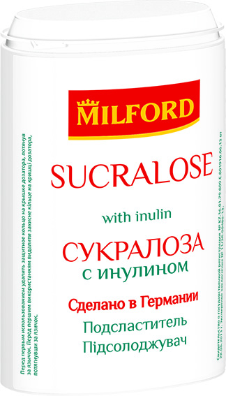 Подсластитель сукралоза с инулином, 370 таблеток, Milford