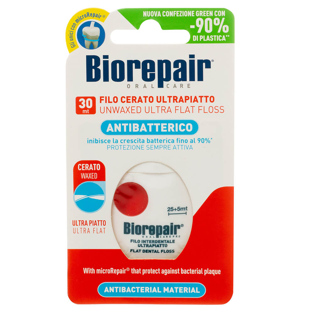 

Зубная нить невощеная ультра-плоская 25+5 метров, Biorepair