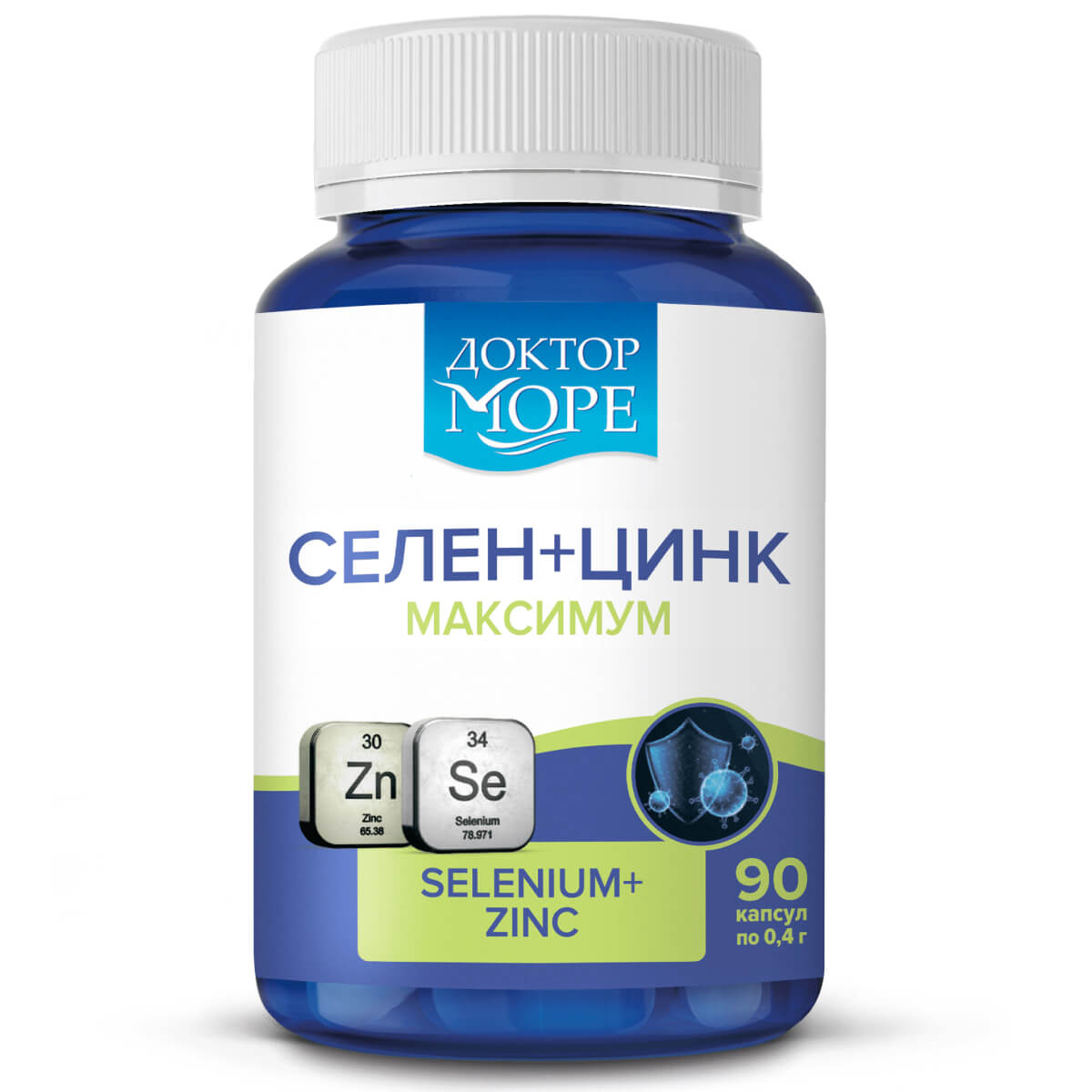 

Селен + Цинк максимум, 90 капсул, Доктор Море