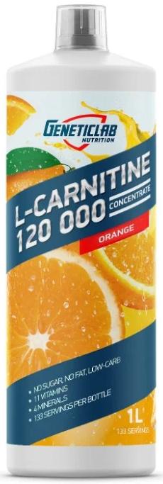 L-Carnitine 120 000  сoncentrate, вкус апельсин, 1 л, Geneticlab