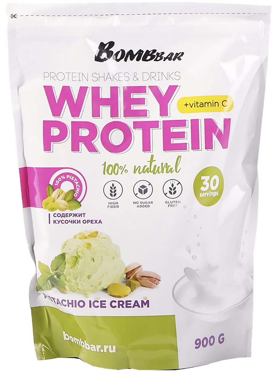 Сывороточный протеин, вкус «Фисташковое мороженое», 900 г, BOMBBAR
