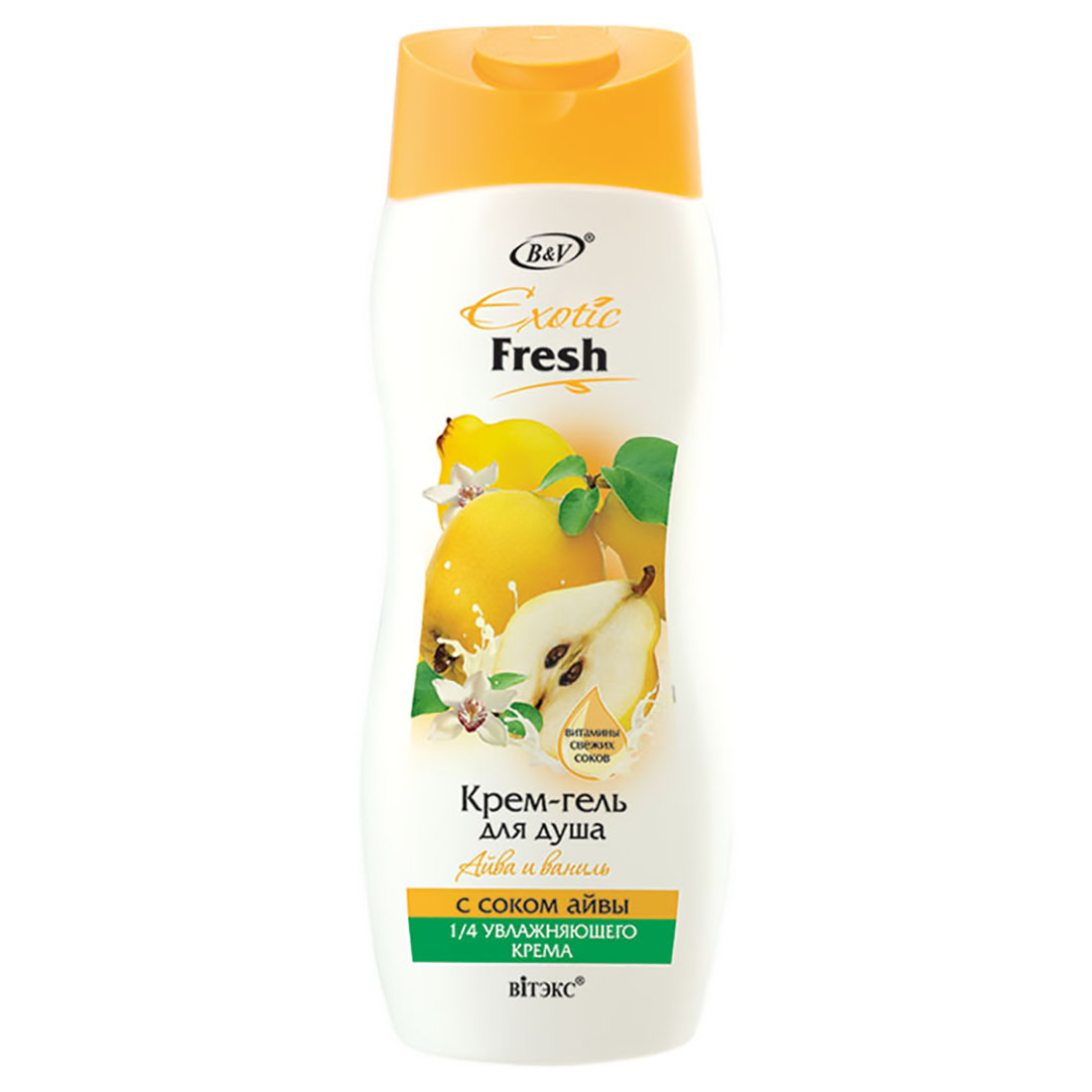 Крем-гель для душа Айва и Ваниль, Exotic Fresh, 500 мл, Витэкс