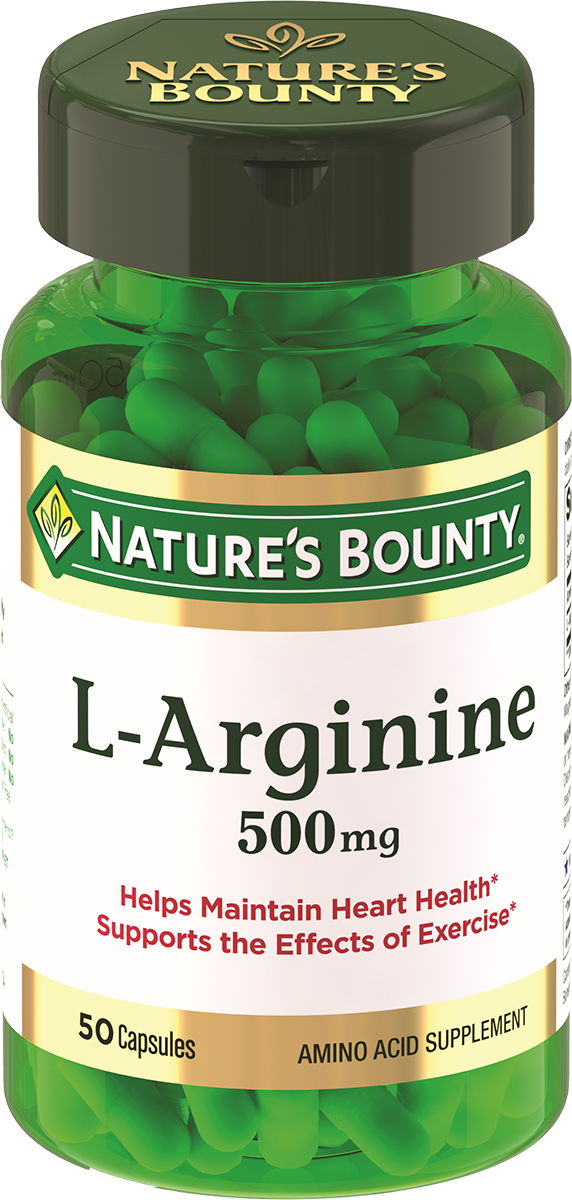 L-аргинин 500 мг, 50 капсул, Nature's Bounty