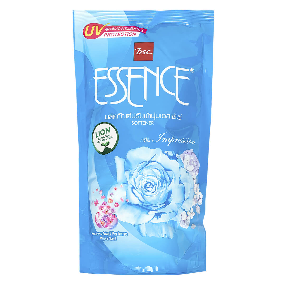 

Кондиционер парфюмированный для белья с ароматом луговых цветов Essence Impress, 600 мл, LION