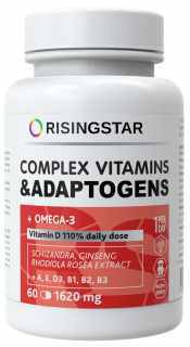 Комплекс витаминов и адаптогенов, 60 капсул, Risingstar