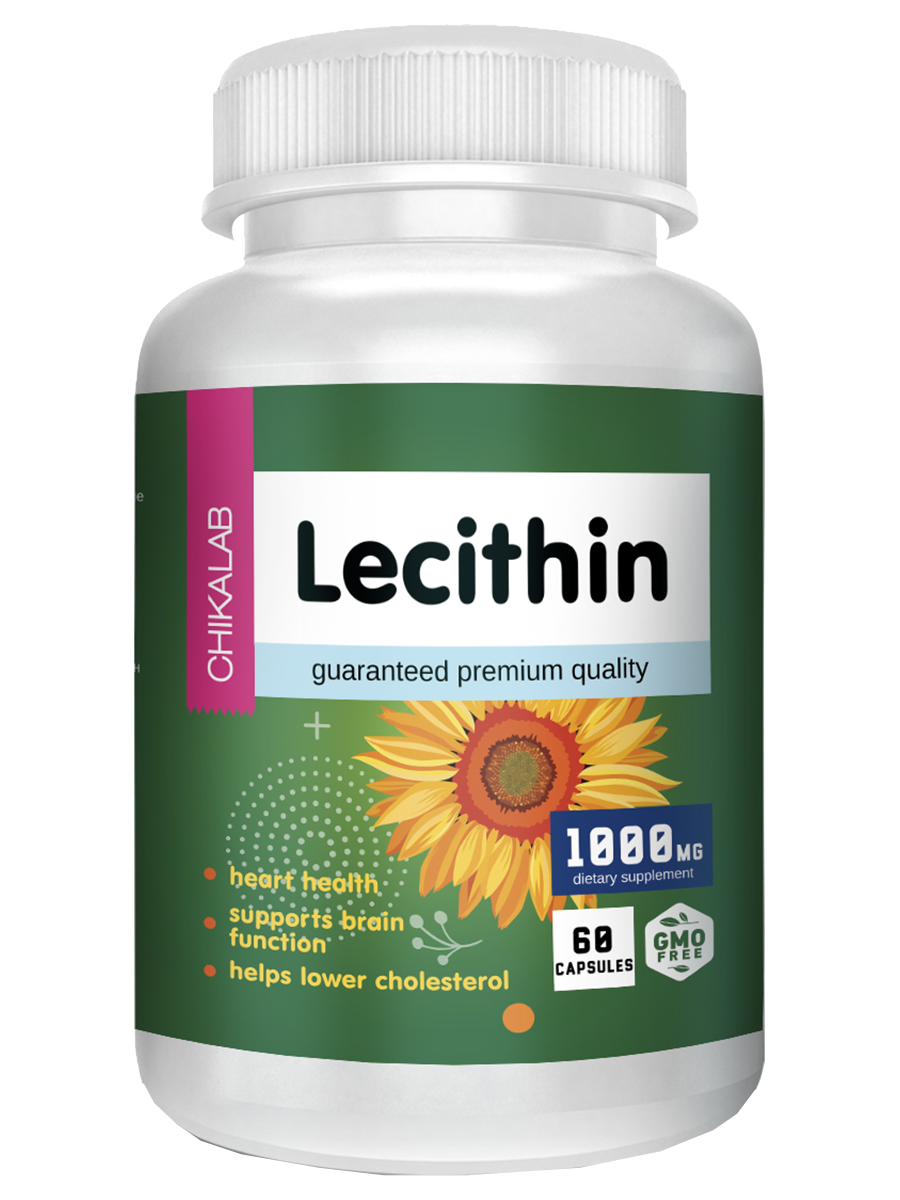 Комплексная пищевая добавка "Лецитин подсолнечника", 60 капсул, CHIKALAB