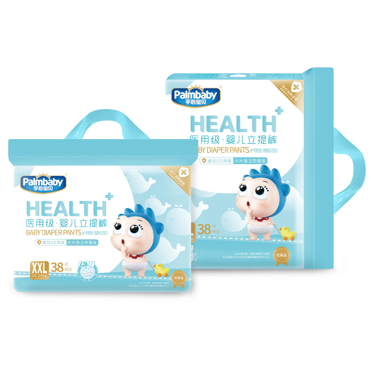

Подгузники-трусики HEALTH+, XXL (15-20 кг), 38 шт, Palmbaby, годен до 03.2025