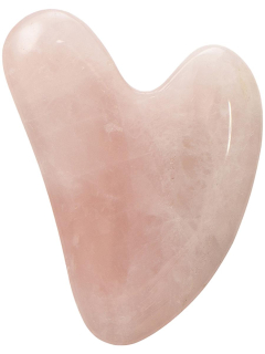 Скребок гуаша сердце из натурального розового кварца PREMIUM, MARBELLA
