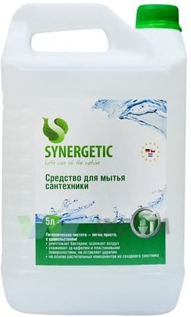 Антибактериальное средство для мытья сантехники, 5 л, SYNERGETIC PRO - фото 1