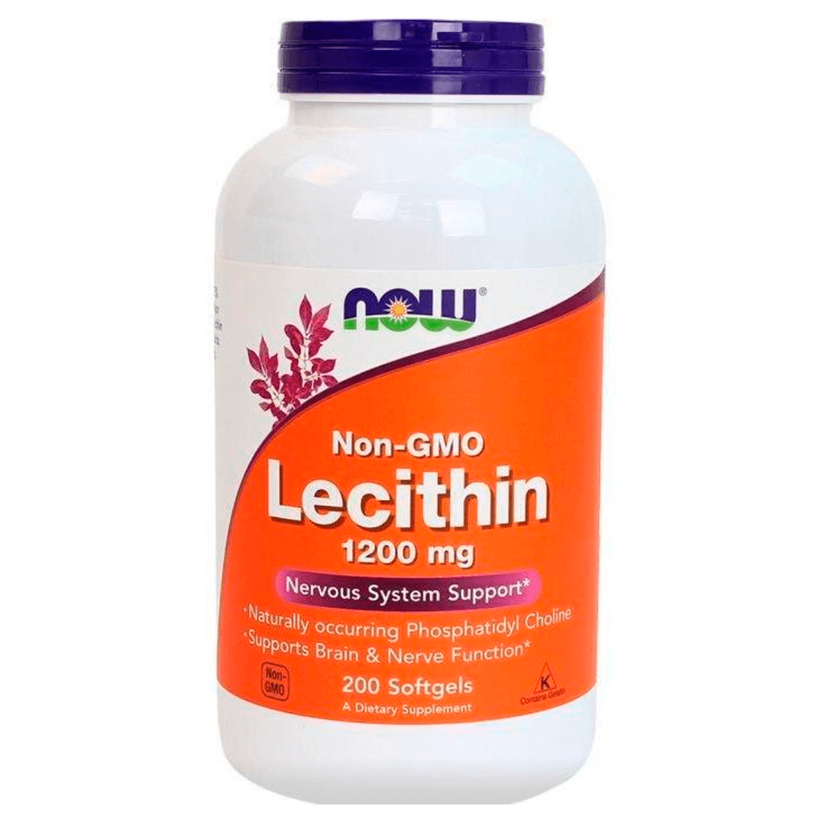 

Лецитин тройная сила, 1200 мг, 200 капсул, NOW