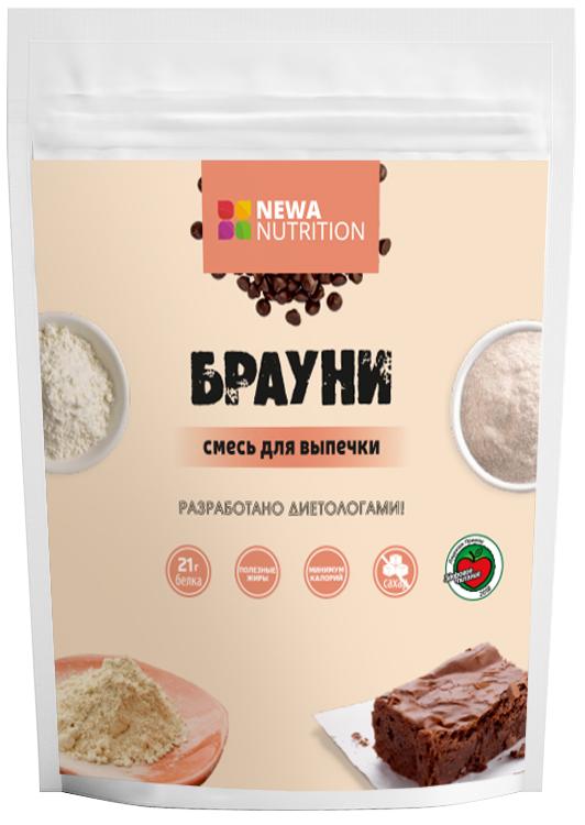 Смесь для шоколадного брауни с высоким содержанием белка, 200 гр, Newa Nutrition