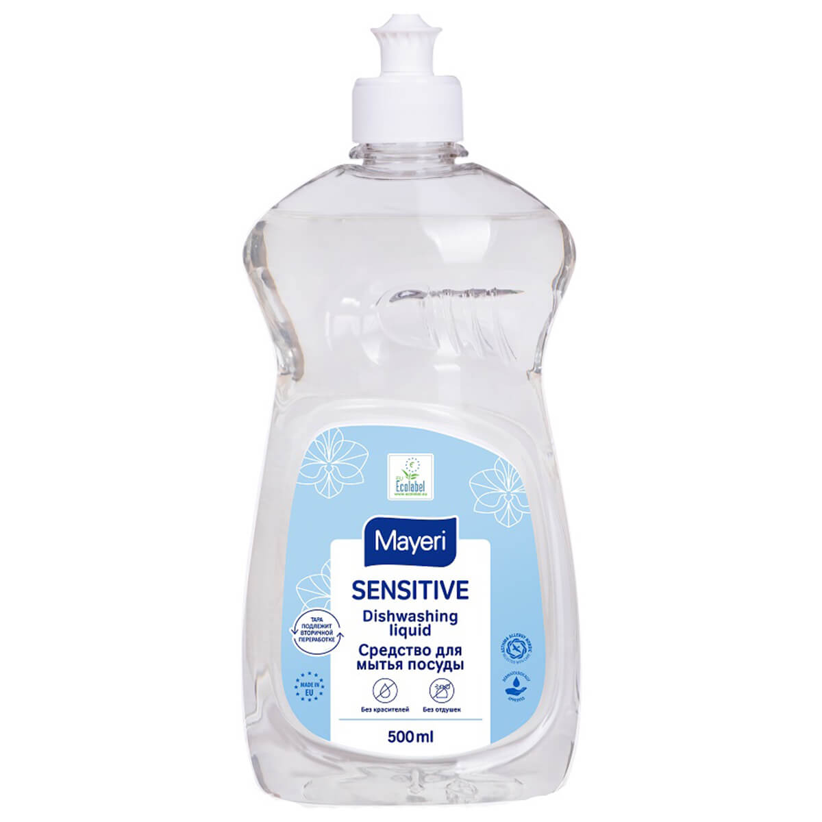 

Средство для мытья посуды (подходит для детской посуды), 0.5л, Mayeri Sensitive