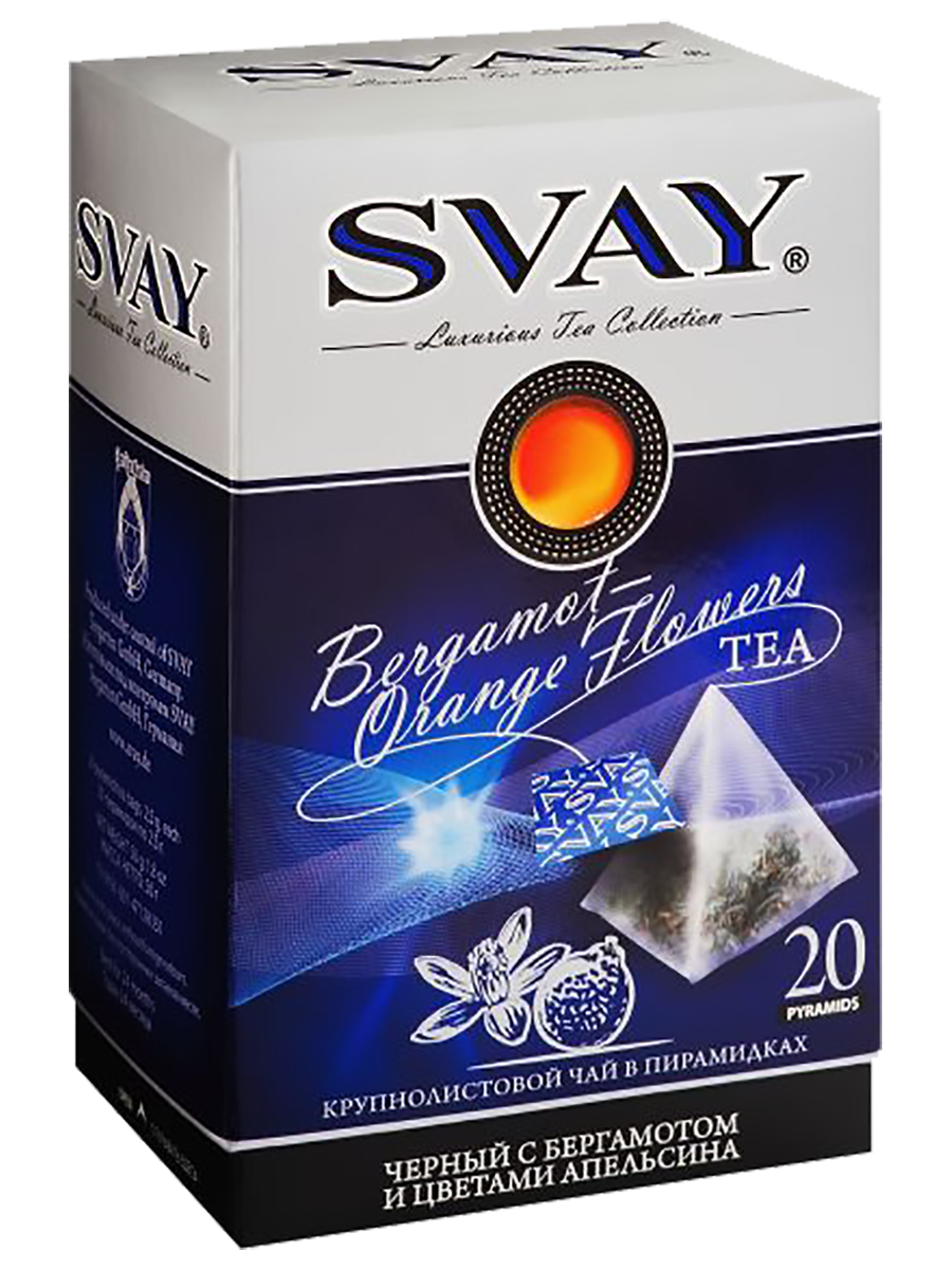 Чай Bergamot–Orange Flowers, 20*2,5 г, Svay