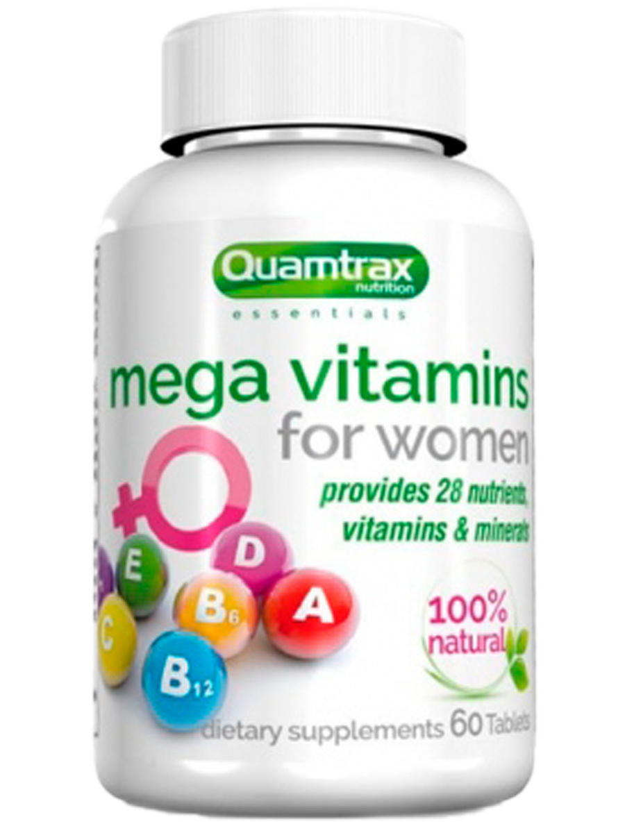Mega Vitamins for Women, 60 таблеток, Quamtrax - фото 1