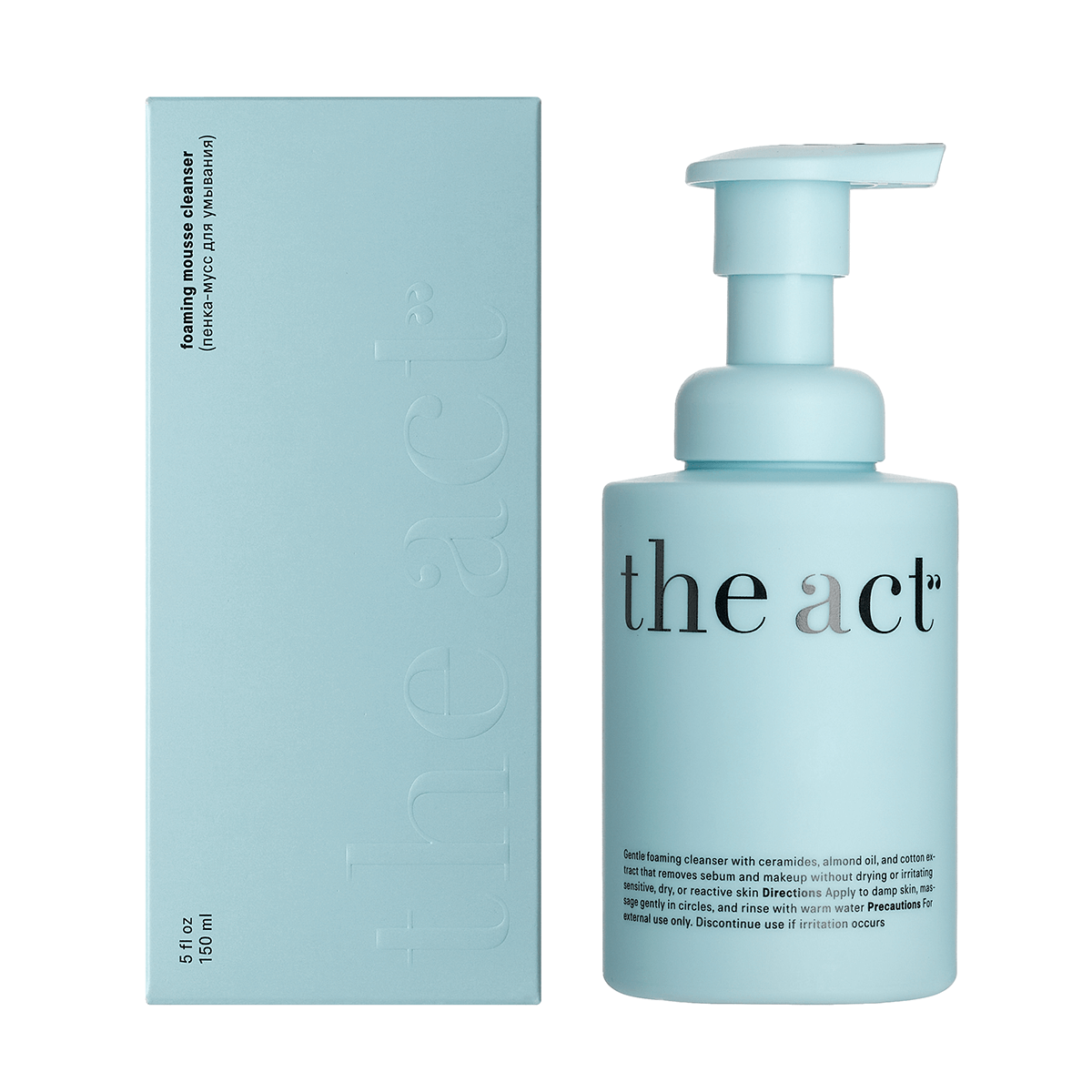 

Пенка-мусс для умывания foaming mousse cleanser, 150 мл, The Act