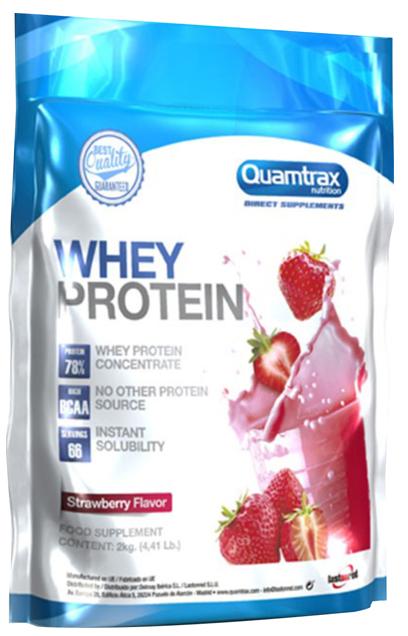 Протеин Direct Whey Protein, вкус клубника, 2 кг, Quamtrax - фото 1