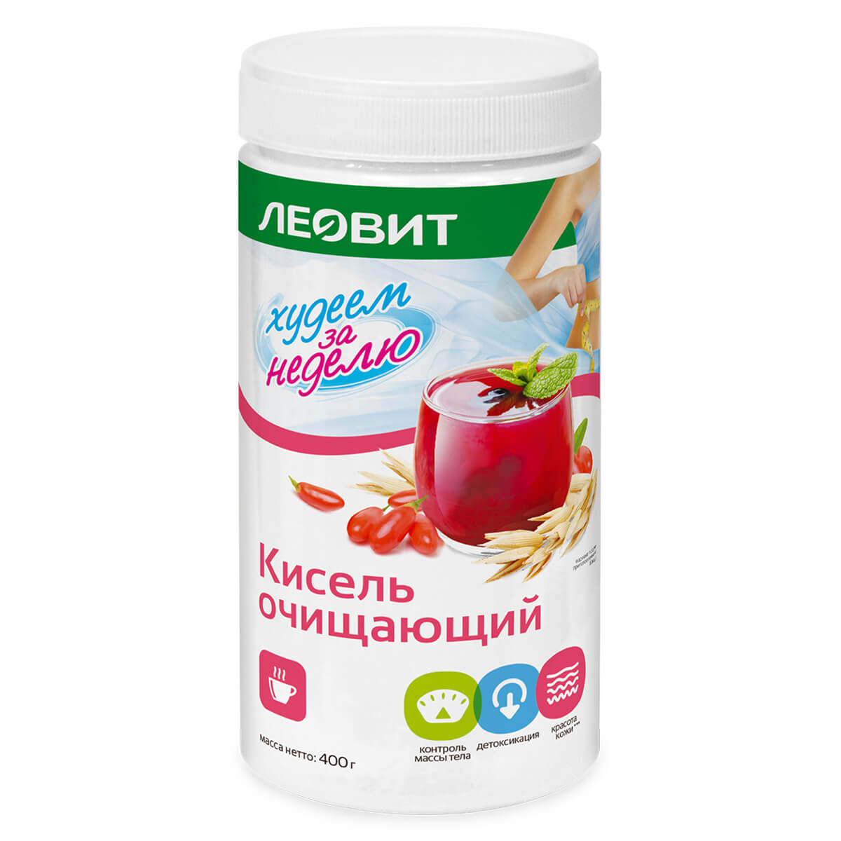 

Кисель Очищающий Худеем за неделю, 400 г, ЛЕОВИТ