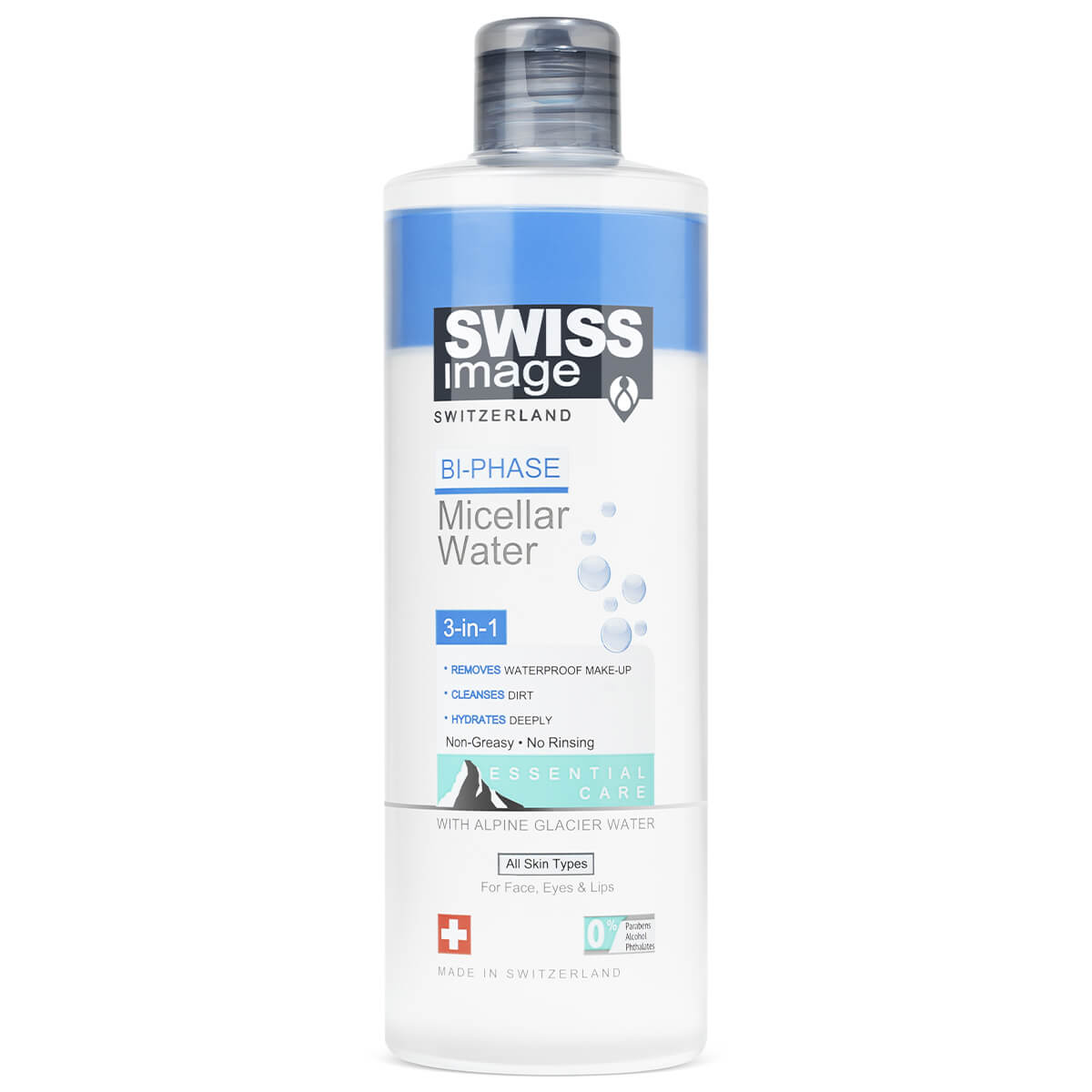 

Двухфазная мицеллярная вода 3в1, 400 мл, Swiss Image