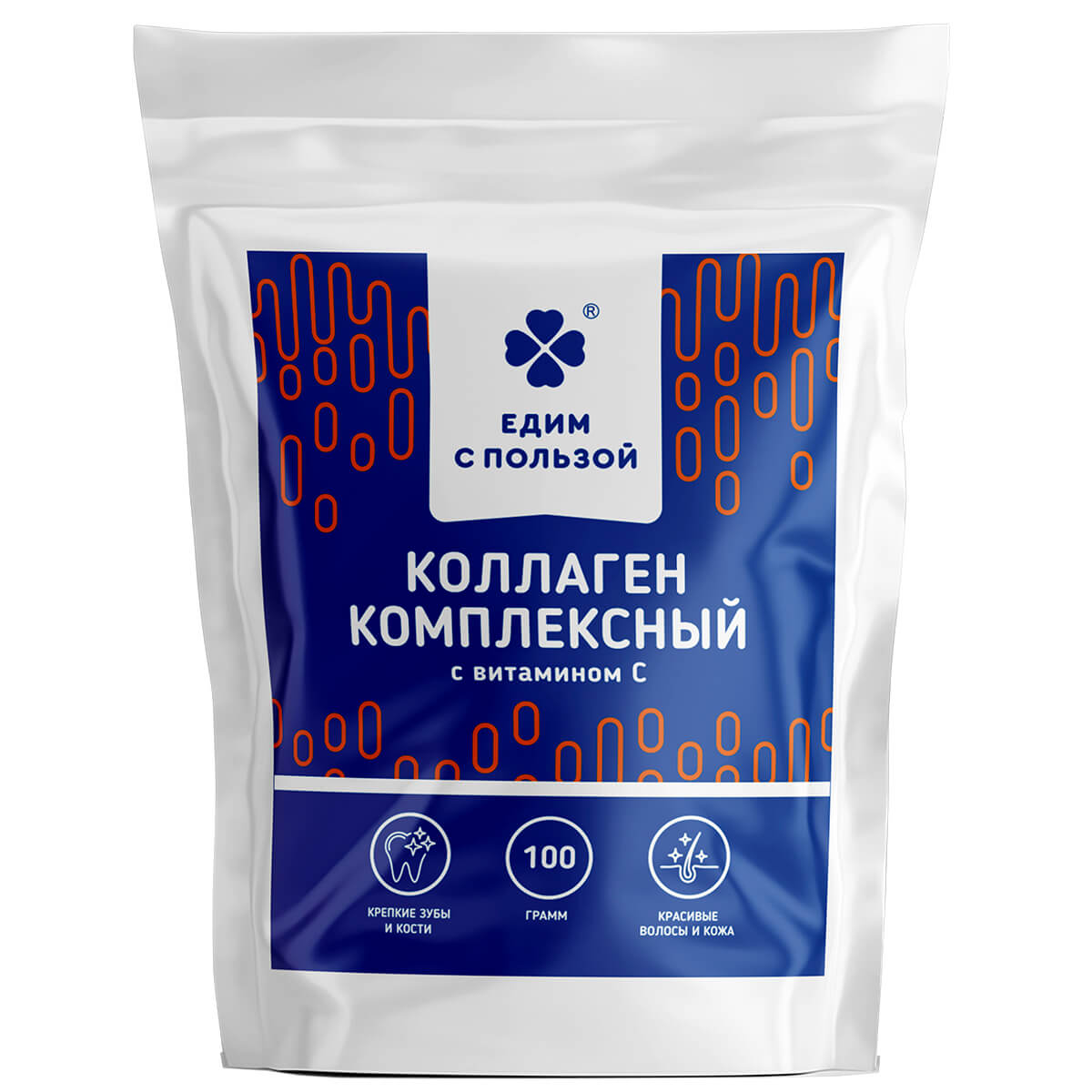 

Коллаген говяжий + Витамин С, порошок, 100 г, Едим с пользой