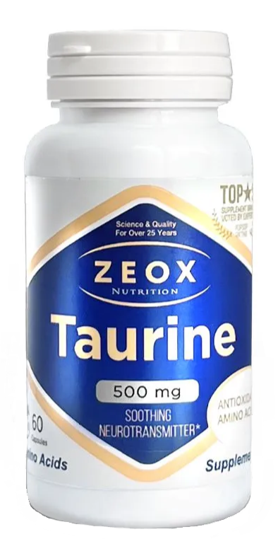Таурин (Taurine), капсулы, 60 шт, Zeox Nutrition