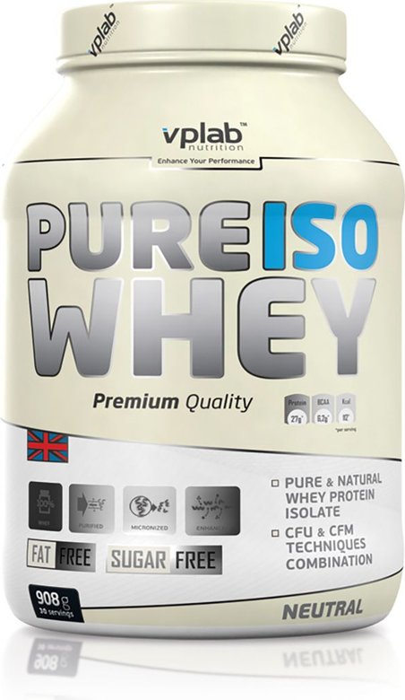 Изолят сывороточного протеина Pure ISO Whey, вкус «Нейтральный», 908 гр, VPLab