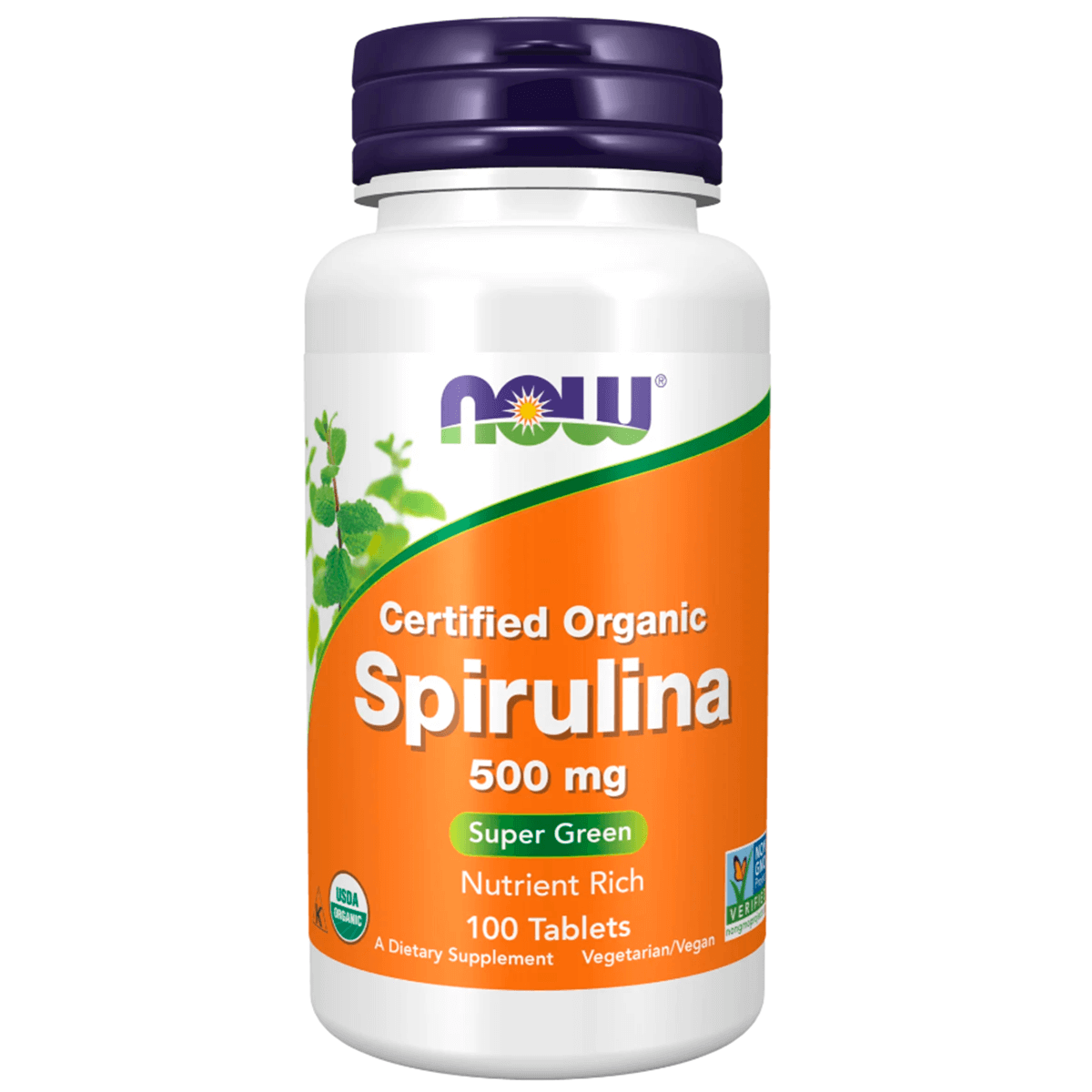 

Спирулина, 500 мг, 100 таблеток, NOW