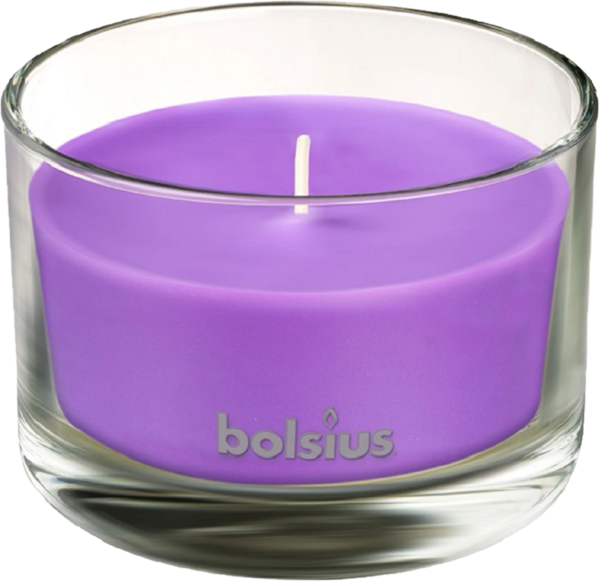 Свеча ароматическая в cтакане "Лаванда", 63x90 мм, цвет фиолетовый, Bolsius
