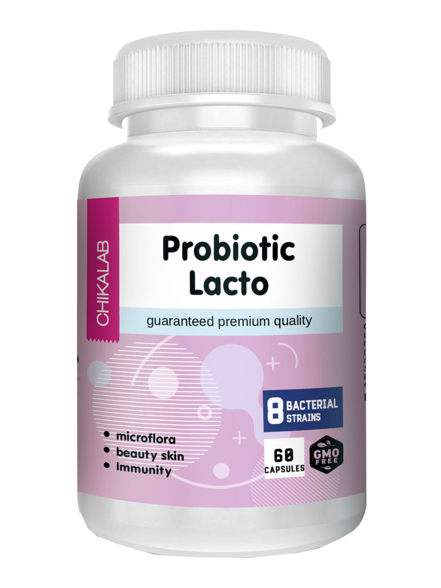 Пробиотик Lacto, 60 капсул, CHIKALAB - фото 1