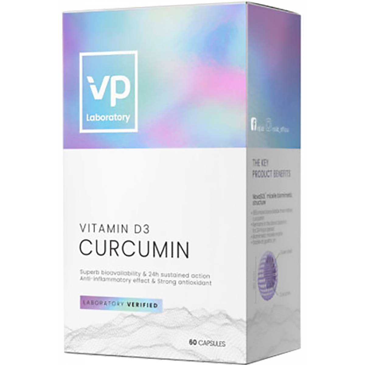 Vp laboratory Curcumin + Vitamin D3, 60 капсул, VPLab Vp laboratory Curcumin + Vitamin D3, 60 капсул, VPLab - фото 1