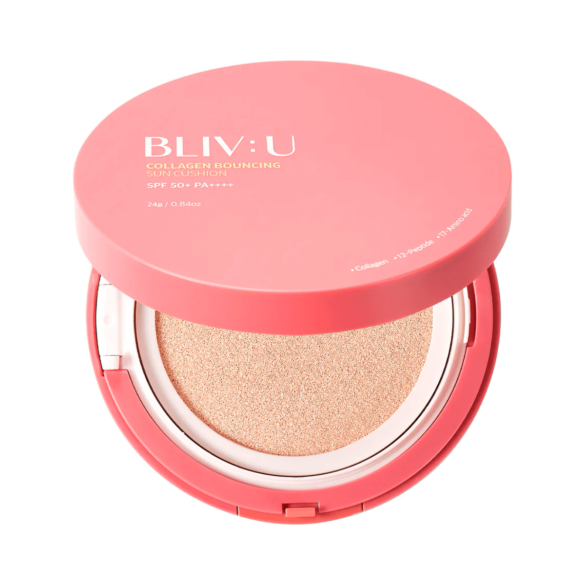 

Коллагеновый солнцезащитный кушон с пептидами SPF50 Collagen Bouncing Sun Cushion 24 г, BLIV:U