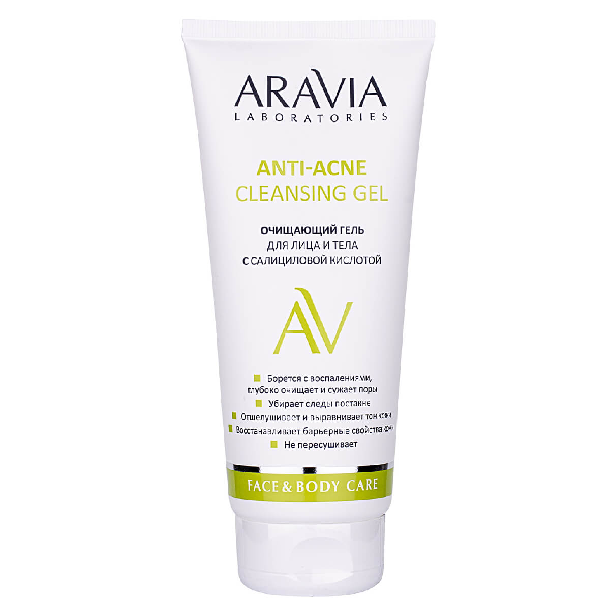 

"ARAVIA Laboratories" Очищающий гель для лица и тела с салициловой кислотой Anti-Acne Cleansing Gel, 200 мл