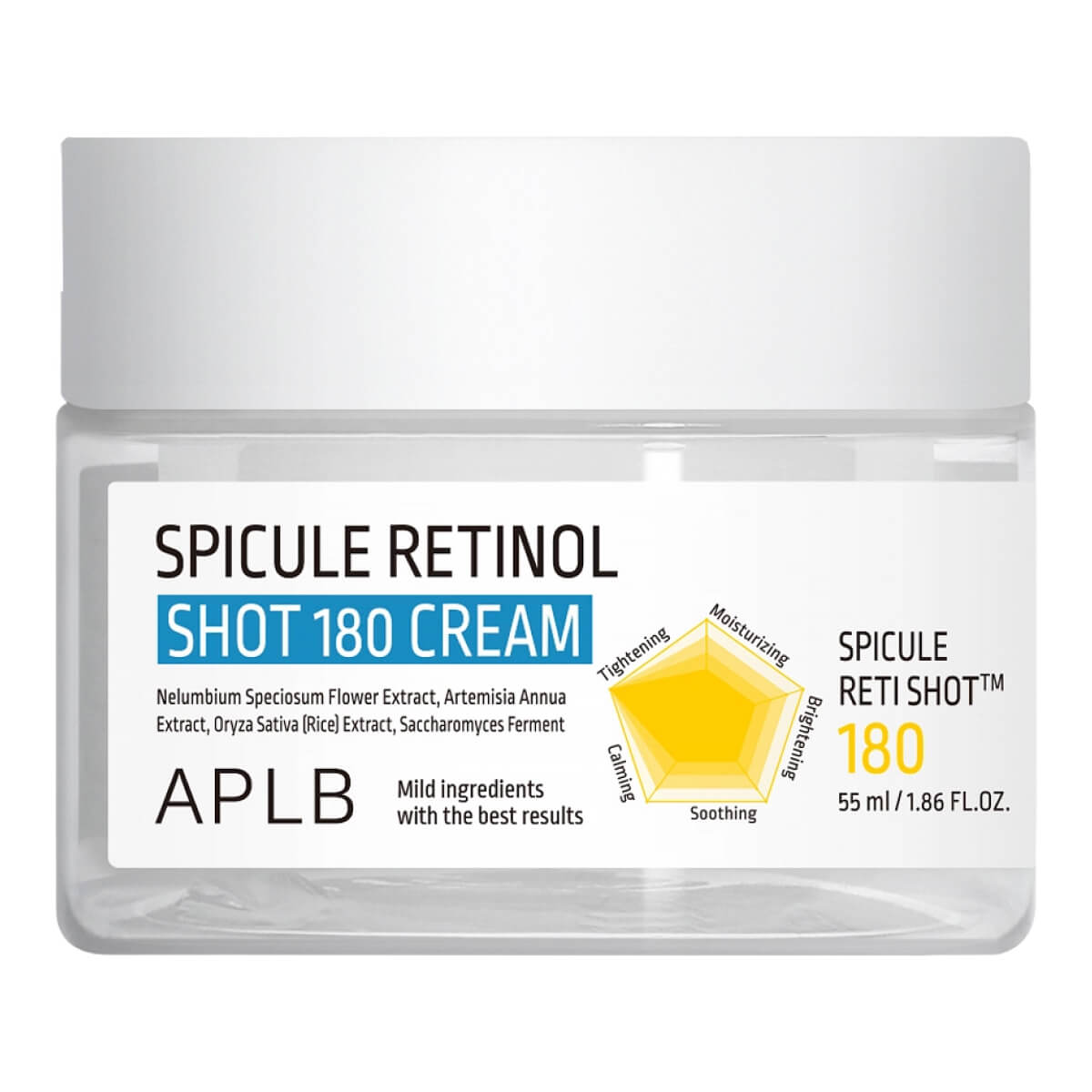 

Обновляющий крем для лица со спикулами и ретинолом Spicule Retinol Shot 180 Cream, 55 мл, APLB