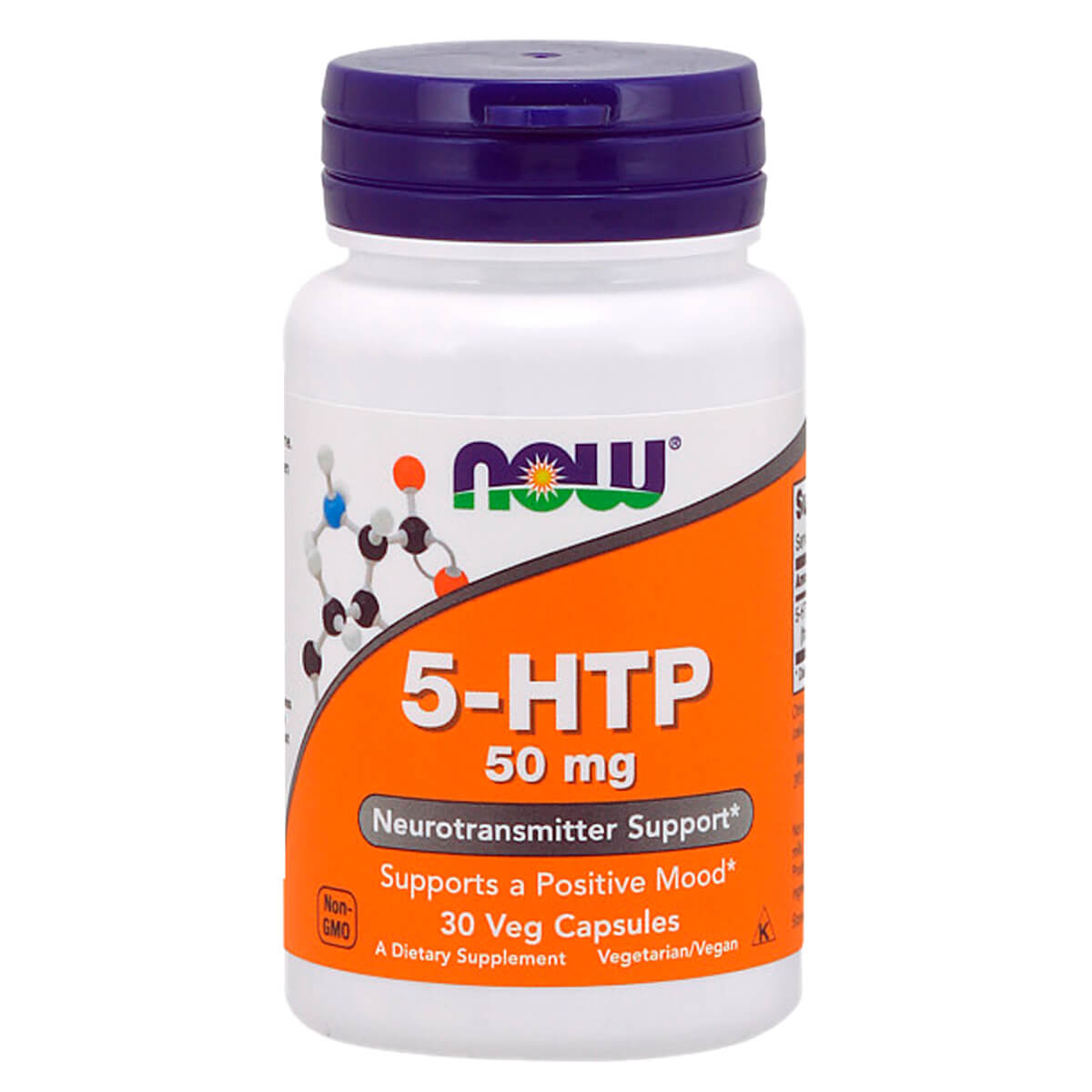 

5-НТР (L-5-гидрокситриптофан), 50 мг, 30 капсул, NOW