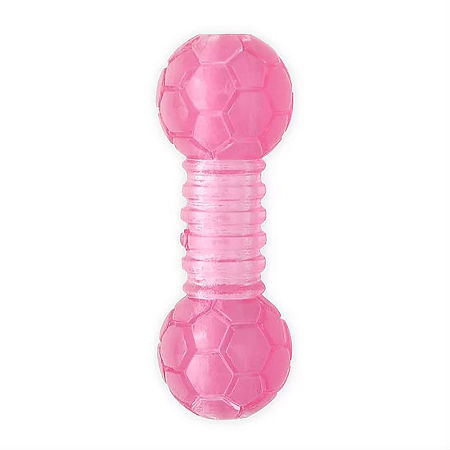 Dental Toy Игрушка для формирования прикуса и усиления зубов в форме гантели для собак средних и мелких пород, розовая, Tarky