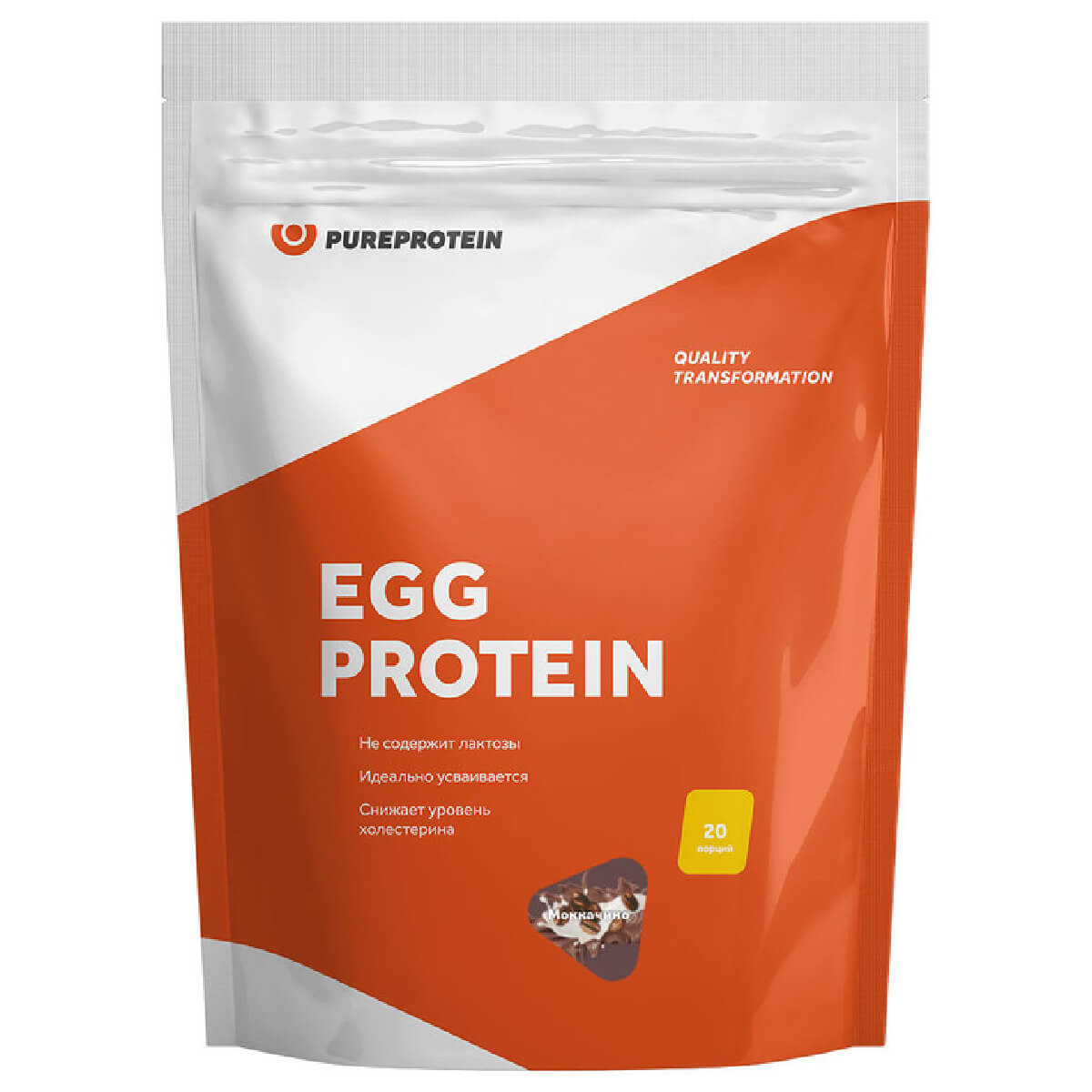 

Яичный протеин, вкус «Моккачино», 600 г, Pure Protein