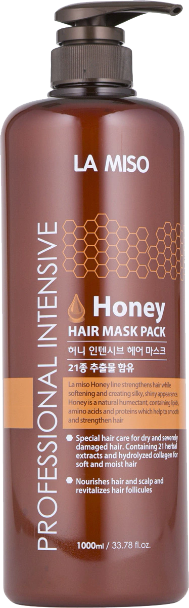 Маска для волос Professional Intensive Honey, 1000 мл, La Miso