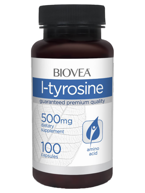 L-Tyrosine, 500 mg, 100 капсул, Biovea