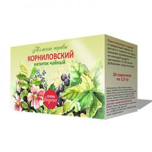 Напиток чайный «Корниловский», 20 фильтр-пакетов, Сибирская Клетчатка